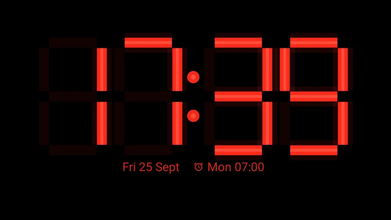 Red LED clock face