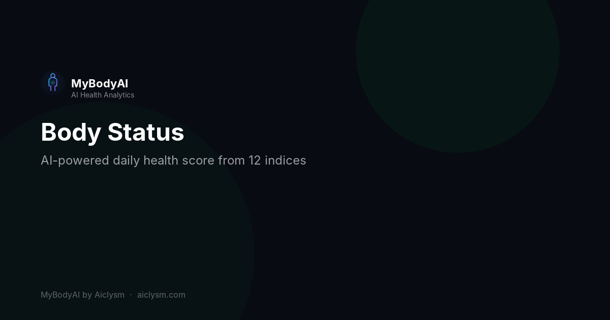 Body Status — AI-Powered Daily Health Score | MyBodyAI